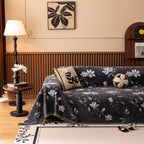 Luxury Thickened Sofa Throw Cover, Decorative Cozy Floral Jacquard Couch Cover Blanket