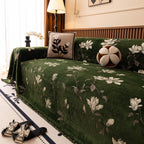 Luxury Thickened Sofa Throw Cover, Decorative Cozy Floral Jacquard Couch Cover Blanket
