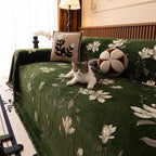Luxury Thickened Sofa Throw Cover, Decorative Cozy Floral Jacquard Couch Cover Blanket
