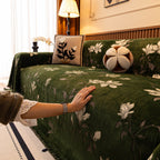 Luxury Thickened Sofa Throw Cover, Decorative Cozy Floral Jacquard Couch Cover Blanket