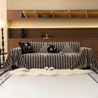 Jacquard Fleece Throw Blanket for Couch Plush Fuzzy Cozy Soft Blankets and Throws for Sofa