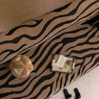 Zebra Striped Chenille Throw Sofa Cover Full-Cover Decorative Furniture Slipcover