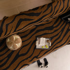 Zebra Striped Chenille Throw Sofa Cover Full-Cover Decorative Furniture Slipcover