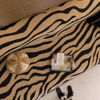 Zebra Striped Chenille Throw Sofa Cover Full-Cover Decorative Furniture Slipcover