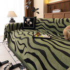 Zebra Striped Chenille Throw Sofa Cover Full-Cover Decorative Furniture Slipcover