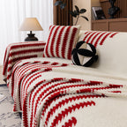 Jacquard Fleece Throw Blanket for Couch Plush Fuzzy Cozy Soft Blankets and Throws for Sofa