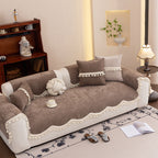 Chenille Sofa Cover Towel – Non-Slip, Washable Pets Couch Protector with Tassels