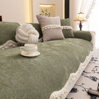 Chenille Sofa Cover Towel – Non-Slip, Washable Pets Couch Protector with Tassels