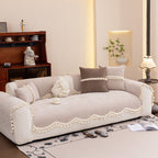Chenille Sofa Cover Towel – Non-Slip, Washable Pets Couch Protector with Tassels