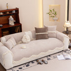 Chenille Sofa Cover Towel – Non-Slip, Washable Pets Couch Protector with Tassels