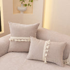 Chenille Sofa Cover Towel – Non-Slip, Washable Pets Couch Protector with Tassels