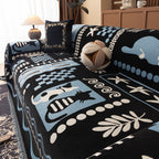 Boho Chic Woven Throw Blanket for Couch, Washable Couch Cover for Pets, Dogs, Cats