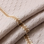 Jacquard Ice Silk Sofa Throw Cover with Gold Trim, Summer Cooling Couch Slipcover