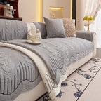 3D Quilted Thick Cotton Sofa Cover Non-Slip Couch Throw for Fabric & Leather Sofas