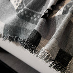 Striped Chenille Sofa Throw Covers, Boho Style Cozy Couch Protector Blanket