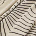 Geometric Radial Striped L-Shape Sofa Cover: Thick, Reversible Furniture Blanket for Kids and Pets