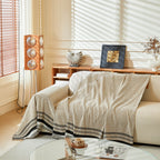 Reversible Herringbone Sofa Cover, 2-in-1 Classic British Throw Blanket for Couch