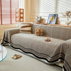 Reversible Herringbone Sofa Cover, 2-in-1 Classic British Throw Blanket for Couch