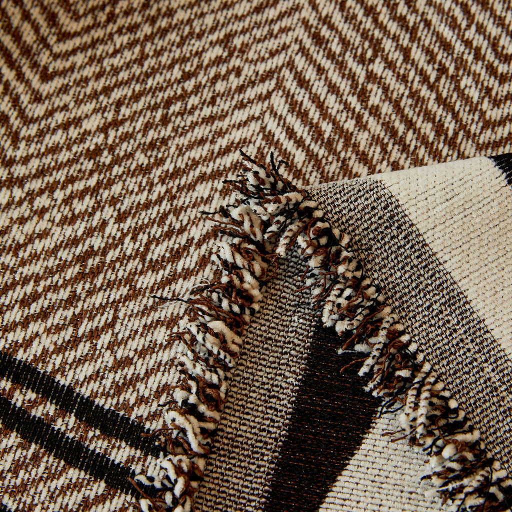 Reversible Herringbone Sofa Cover, 2-in-1 Classic British Throw Blanket for Couch