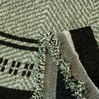 Reversible Herringbone Sofa Cover, 2-in-1 Classic British Throw Blanket for Couch