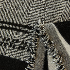 Reversible Herringbone Sofa Cover, 2-in-1 Classic British Throw Blanket for Couch