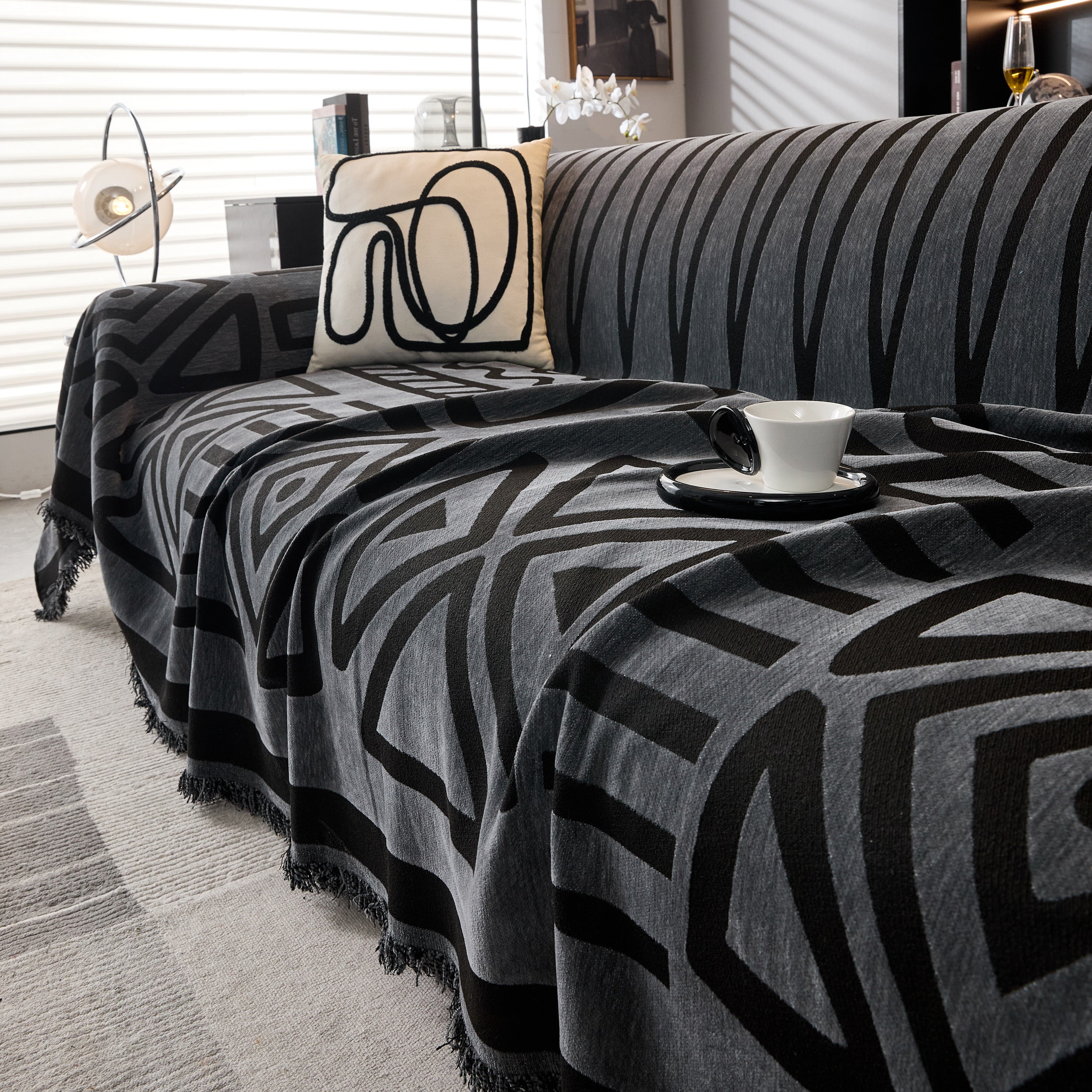 Boho Chenille Sofa Throw Covers Sectional Sofa Couch Cover Sofa Protector Covers