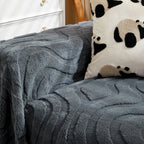 Thick Plush Jacquard Velvet Throw Blanket on Sofa, Sofa Slipcovers and Sectional Sofa Covers