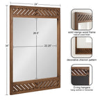 Mezzeta Wood Rectangle Wall Mirror