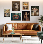 Gallery Lion Wearing a Western Cowboy Hat Print by The Creative Bunch Studio