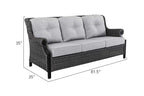 Lassen 4-Piece Firepit Set with Swivel Rocking Chairs