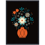 Sylvie Floral Red Vase Framed Canvas by Amber Leaders