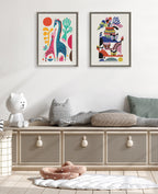 Sylvie Giraffe Love Framed Canvas by Rachel Lee of My Dream Wall