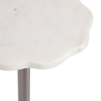 Sanzo Scalloped Marble and Metal Table