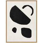 Sylvie Black Geometric Abstract 2 Framed Canvas by July Art Prints