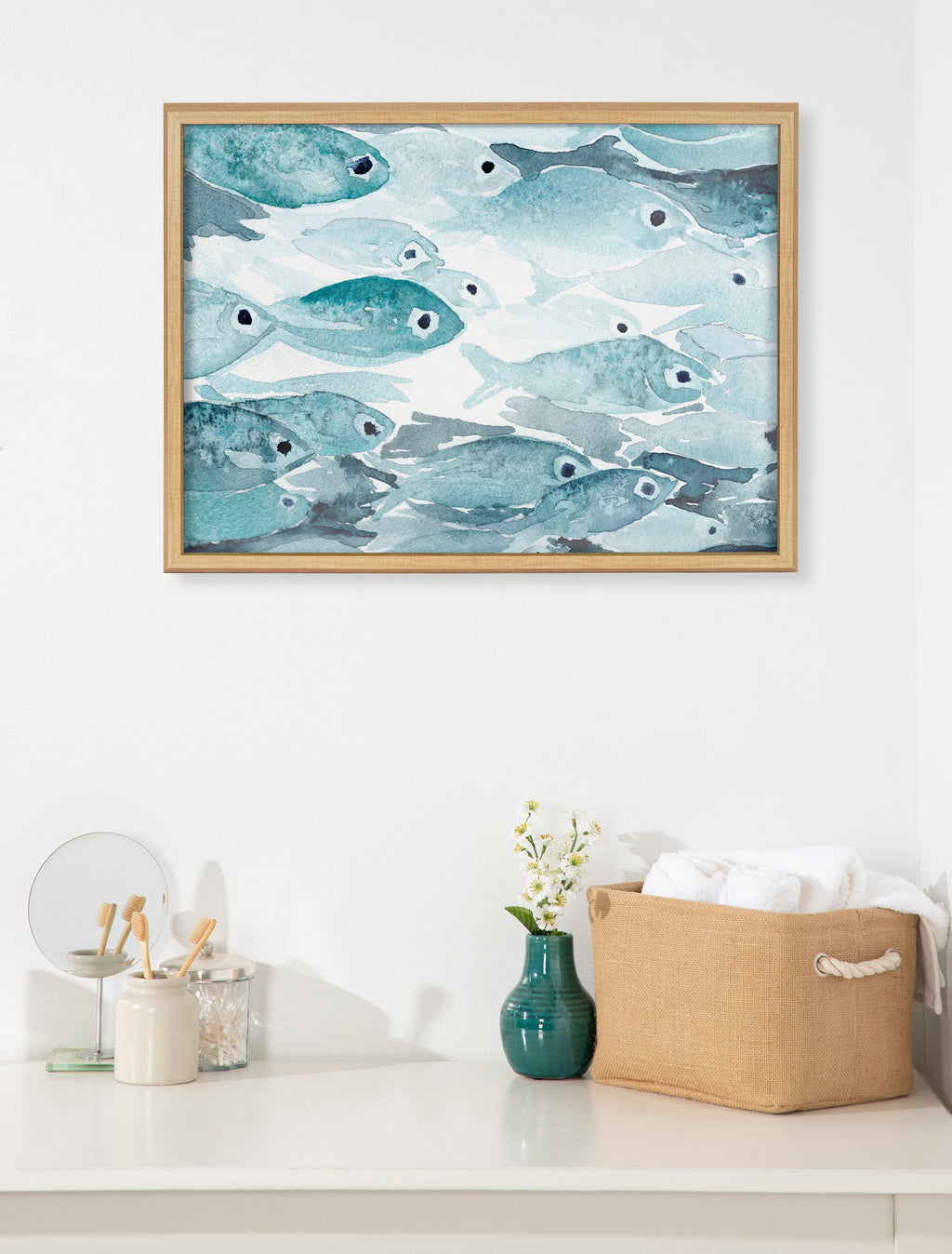 Blake Aholehole Framed Printed Glass by Janet Meinke-Lau