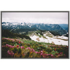 Sylvie Snow Covered Mountain Landscape Framed Canvas by Patricia Hasz