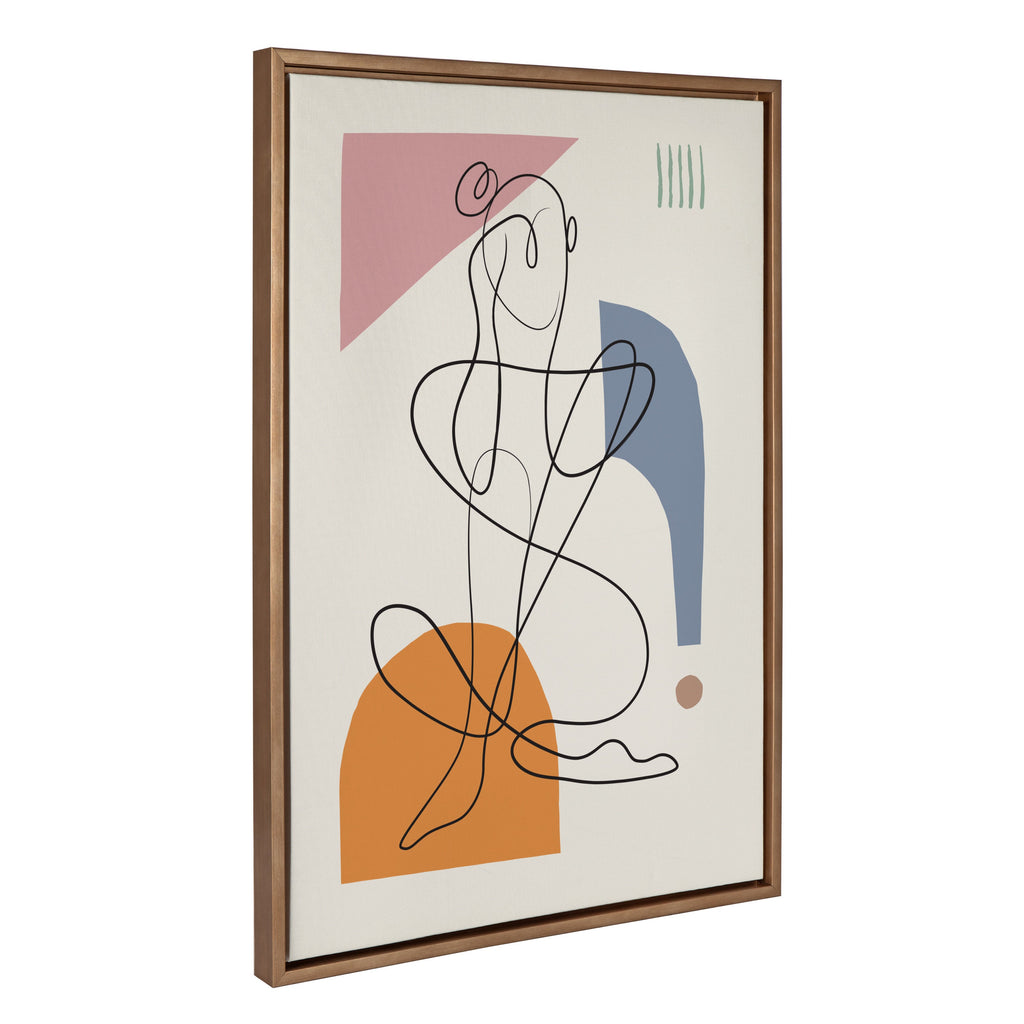 Sylvie Thinking of You Framed Canvas by Rachel Lee of My Dream Wall