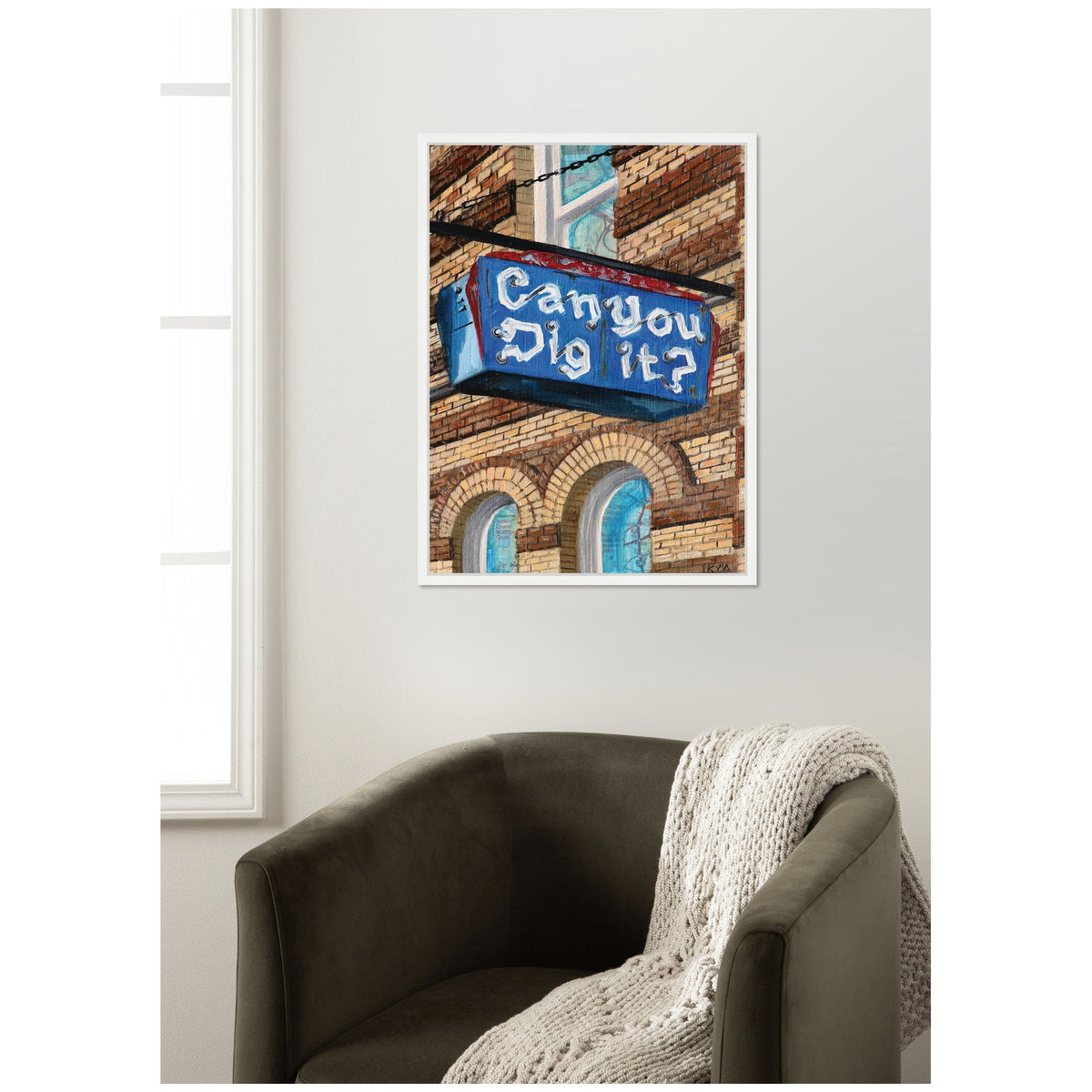 Can You Dig It by Krista V. Allenstein Framed Canvas Wall Art Print