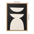 Sylvie White Geometric Abstract Framed Canvas by July Art Prints
