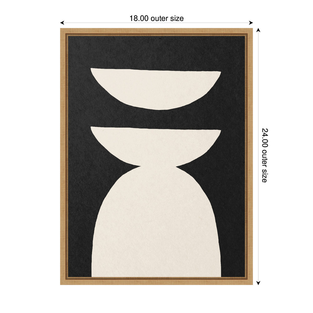 Sylvie White Geometric Abstract Framed Canvas by July Art Prints