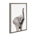 Sylvie Young Elephant Framed Canvas by Amy Peterson