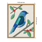 Sylvie MCM Bluebird Framed Canvas by Carey Copeland
