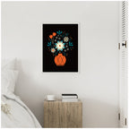 Sylvie Floral Red Vase Framed Canvas by Amber Leaders