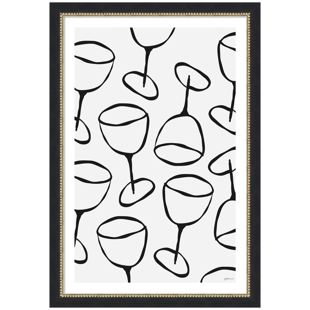 Wine Everywhere by Gabrielly Guedes Framed Wall Art Print