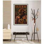 WG Sazerac Bison Buffalo by The Whiskey Ginger Framed Canvas Wall Art Print
