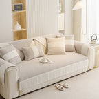 Herringbone Sofa Protector Cover, Non-Slip Couch Cover for Seat, Back & Arms
