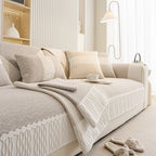 Herringbone Sofa Protector Cover, Non-Slip Couch Cover for Seat, Back & Arms