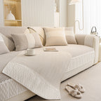 Herringbone Sofa Protector Cover, Non-Slip Couch Cover for Seat, Back & Arms