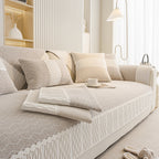 Herringbone Sofa Protector Cover, Non-Slip Couch Cover for Seat, Back & Arms