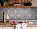 6 X 6 Muted Pastel Scroll Peel And Stick Tiles
